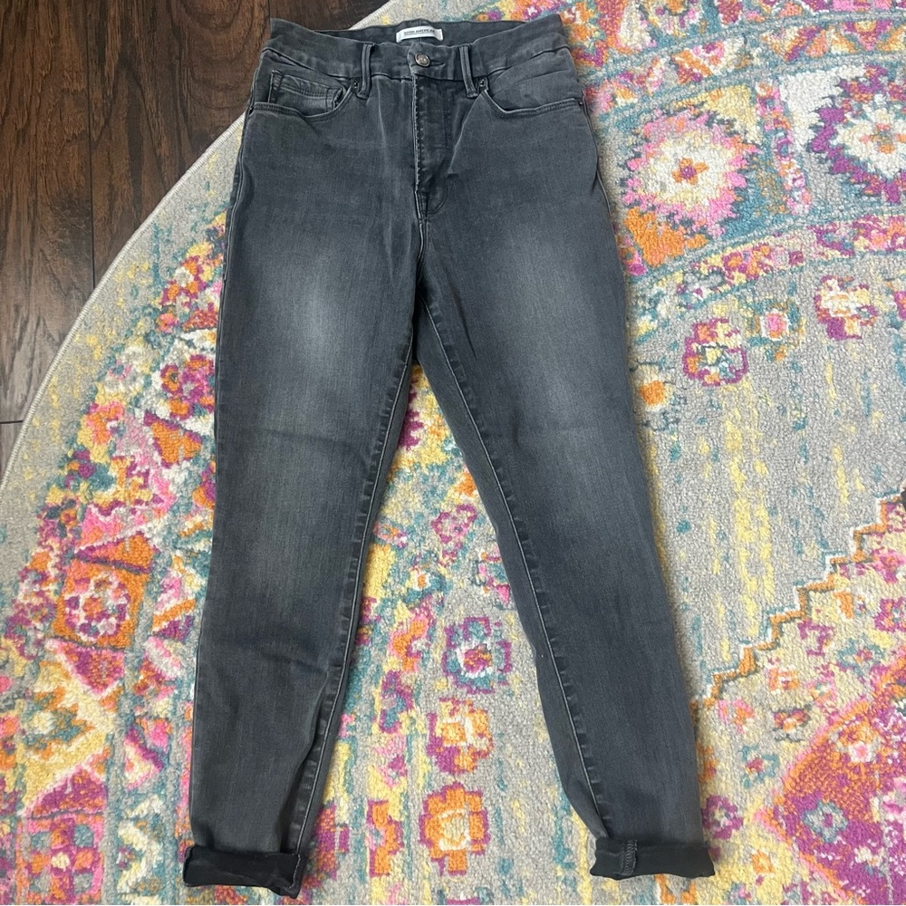 Good American Dark Gray Skinny Jeans